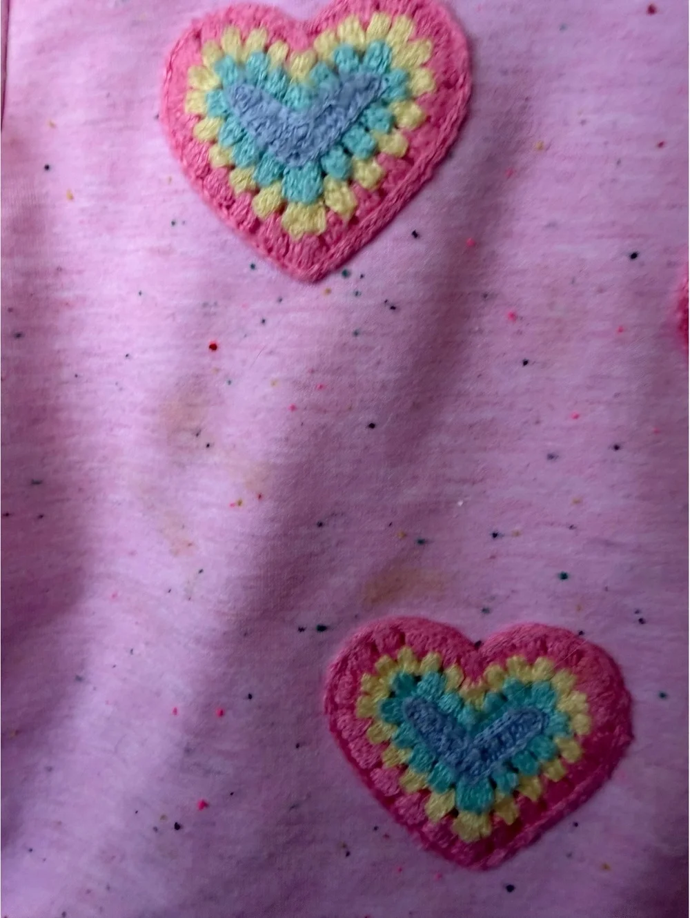 Zunie Girls Pink Rainbow Heart Dress with Tulle Skirt